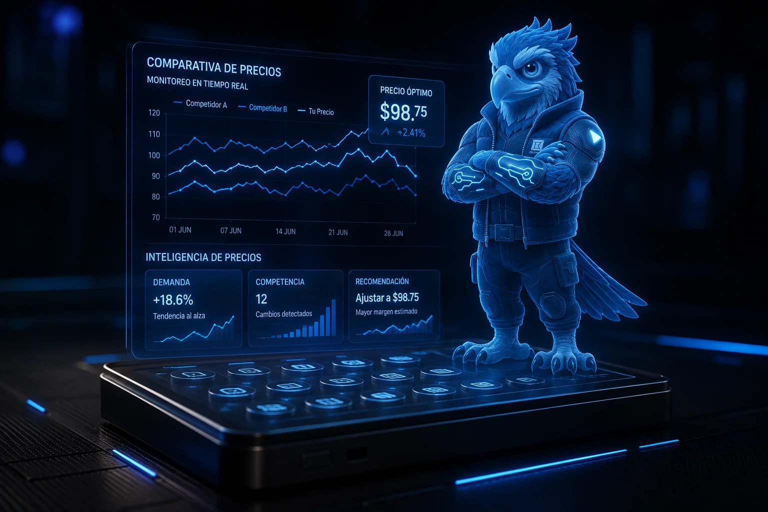 Inteligencia de precios: dashboard de comparativa y monitoreo en tiempo real de Data Bunker